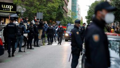 Las concentraciones vuelven al barrio de Salamanca pese al despliegue policial