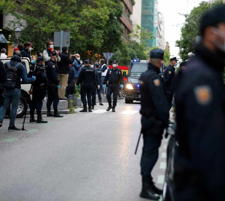 Las concentraciones vuelven al barrio de Salamanca pese al despliegue policial