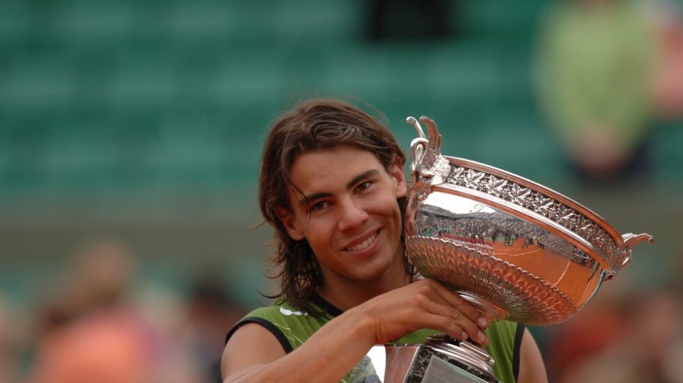 Nadal con la Copa de los Mosqueteros en 2005