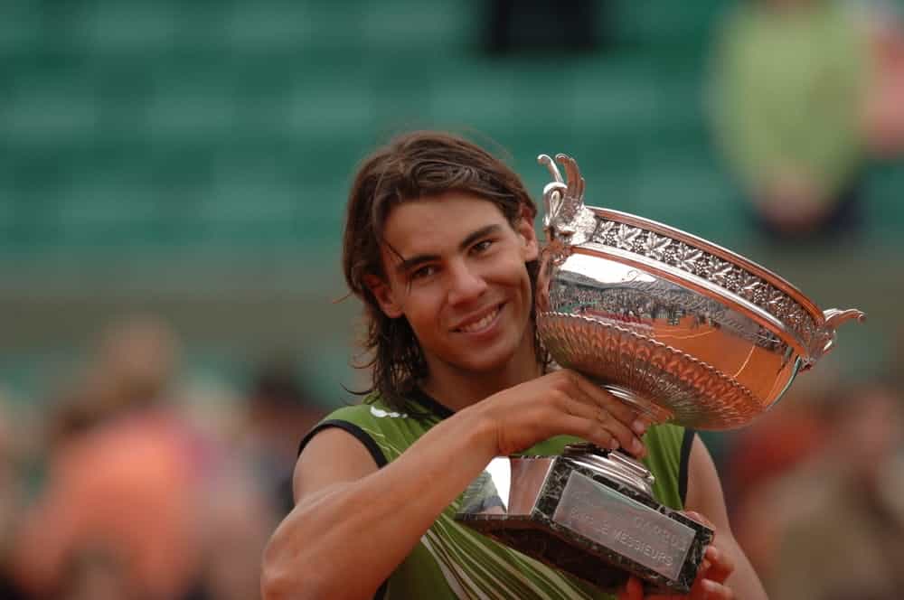 Nadal con la Copa de los Mosqueteros en 2005