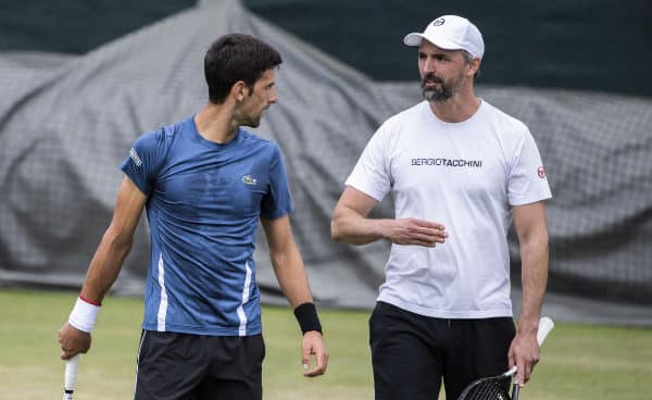 Goran Ivanisevic con Novak Djokovic en el último torneo de Wimbledon