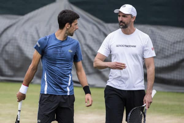 Goran Ivanisevic con Novak Djokovic en el último torneo de Wimbledon