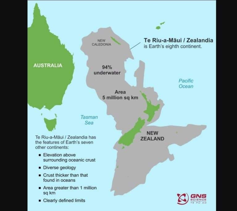 Un grupo de científicos desarrolla por primera vez mapas interactivos del continente hundido de Zelandia