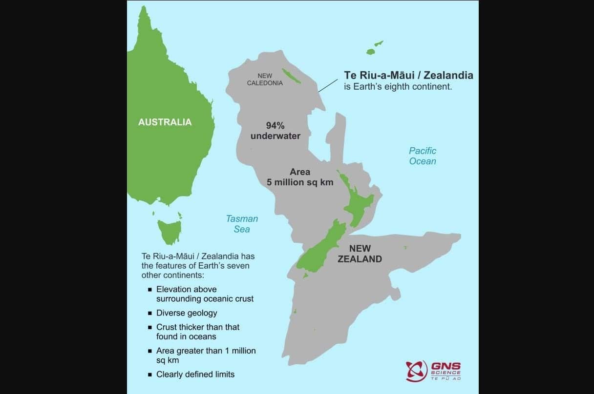 Un grupo de científicos desarrolla por primera vez mapas interactivos del continente hundido de Zelandia