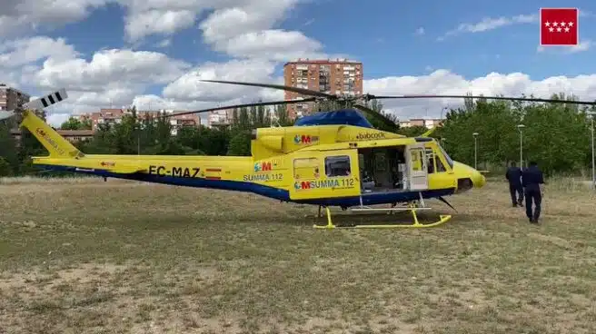 Vídeo: trasladan a un hombre en helicóptero a La Paz tras sufrir quemaduras con una barbacoa