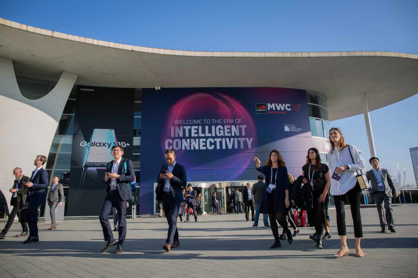 Asistentes al Mobile World Congress (MWC) de Barcelona