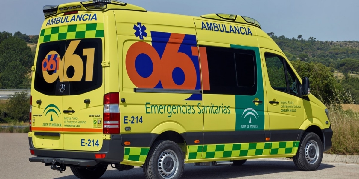 Ambulancia de la Junta de Andalucía.