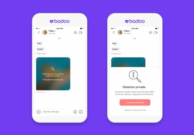 Badoo endurece el control sobre el envío de imágenes sexuales no deseadas