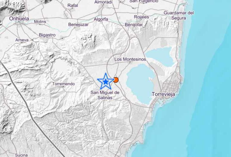 Registrado un terremoto de 3,1 grados en varias localidades de Alicante