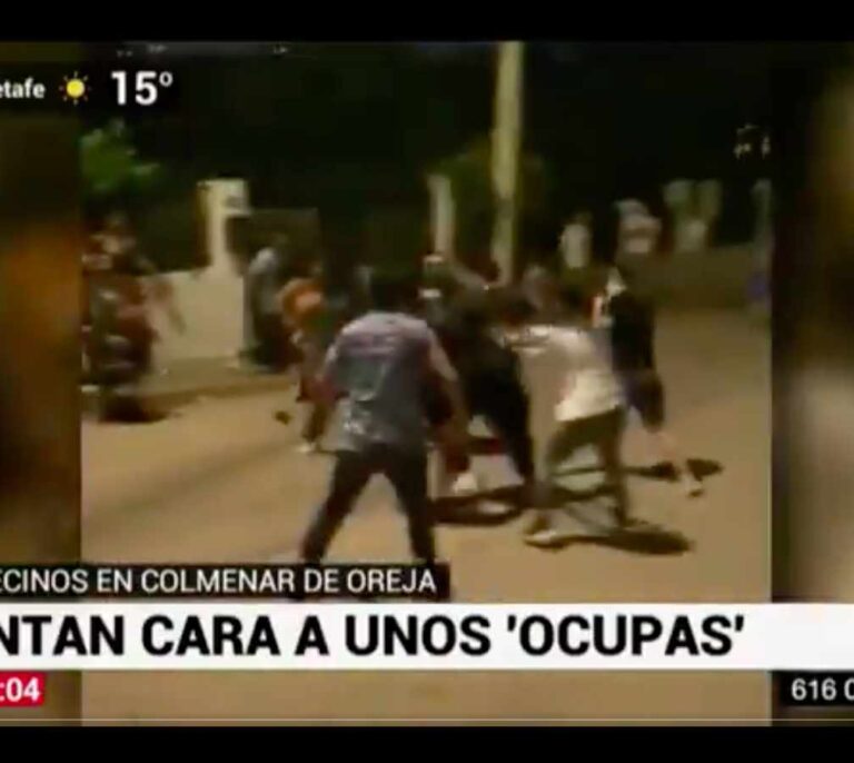 Batalla campal entre vecinos y okupas en Colmenar de Oreja (Madrid)