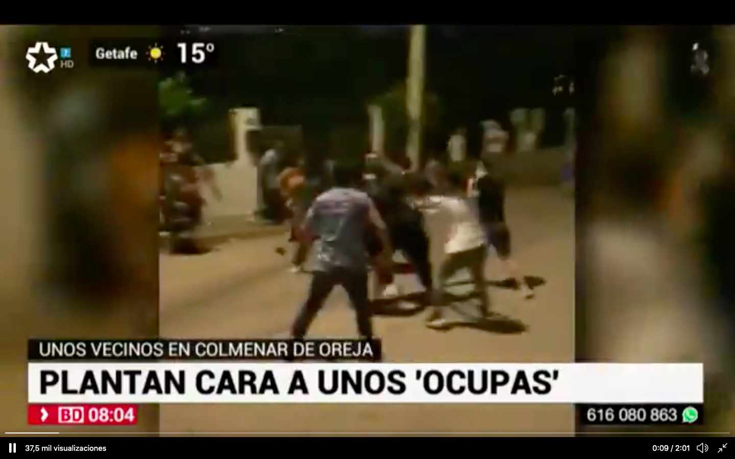 Batalla campal entre vecinos y okupas en Colmenar de Oreja (Madrid)