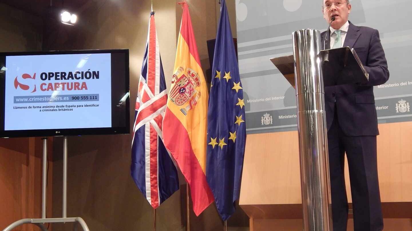 Diego Pérez de los Cobos, en una comparecencia en el Ministerio del Interior.