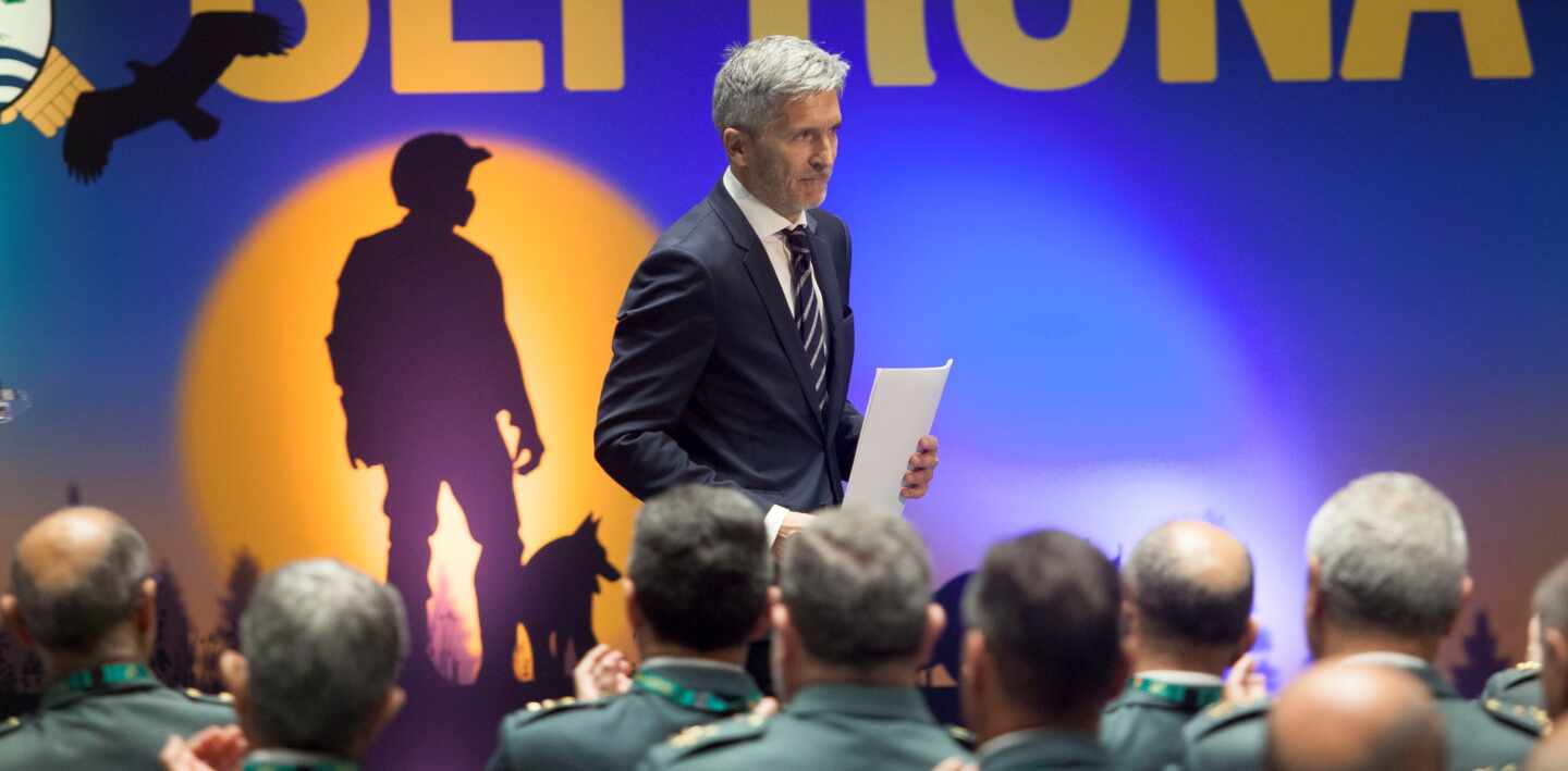 El ministro del Interior, Fernando Grande-Marlaska, en un acto del Seprona (Guardia Civil).