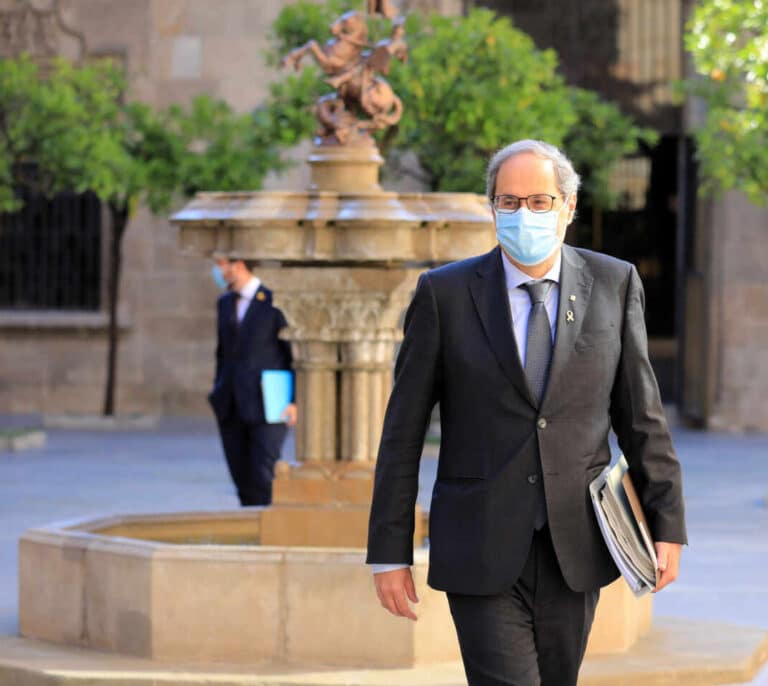 Torra se escuda en la inhabilitación  ante la presión de ERC y la CUP para pactar elecciones