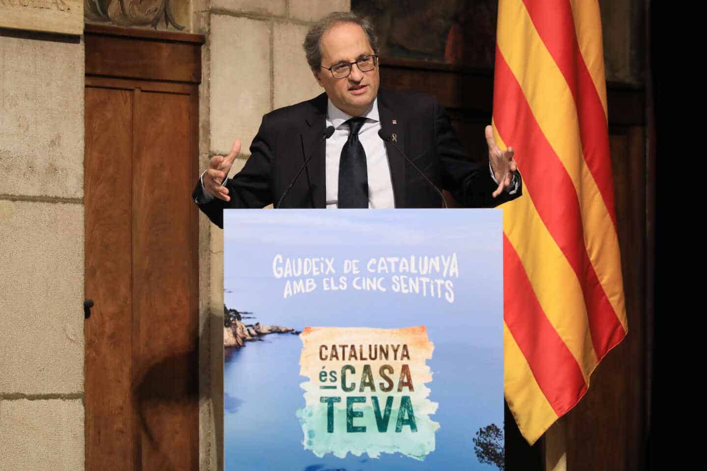 Torra apela al resto de españoles para salvar el turismo en Cataluña: "Aquí todos son bienvenidos"