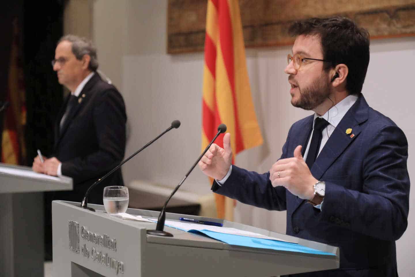 Torra y Aragonés intentan escenificar unidad con un plan de reformas para 2022