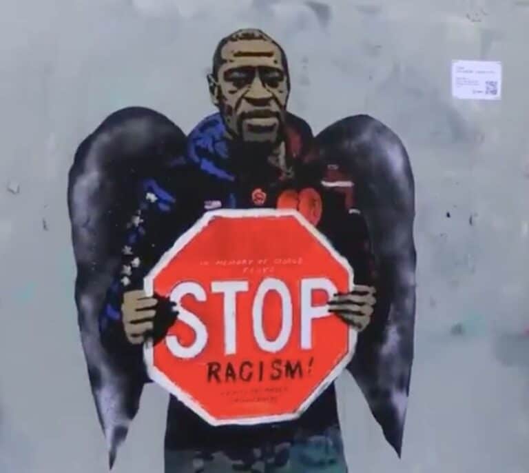 TVBoy y su grafiti de Floyd: "Aunque EEUU resulte lejano, en Europa hay racismo"
