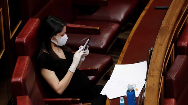 Inés Arrimadas, en el Congreso de los Diputados.