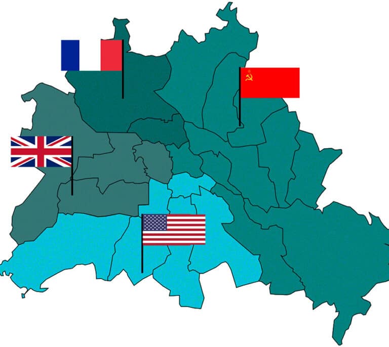 Cuando los vencedores de la II Guerra Mundial dividieron Berlín en cuatro partes