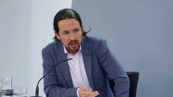 Pablo Iglesias, en la rueda de prensa posterior al Consejo de Ministros.