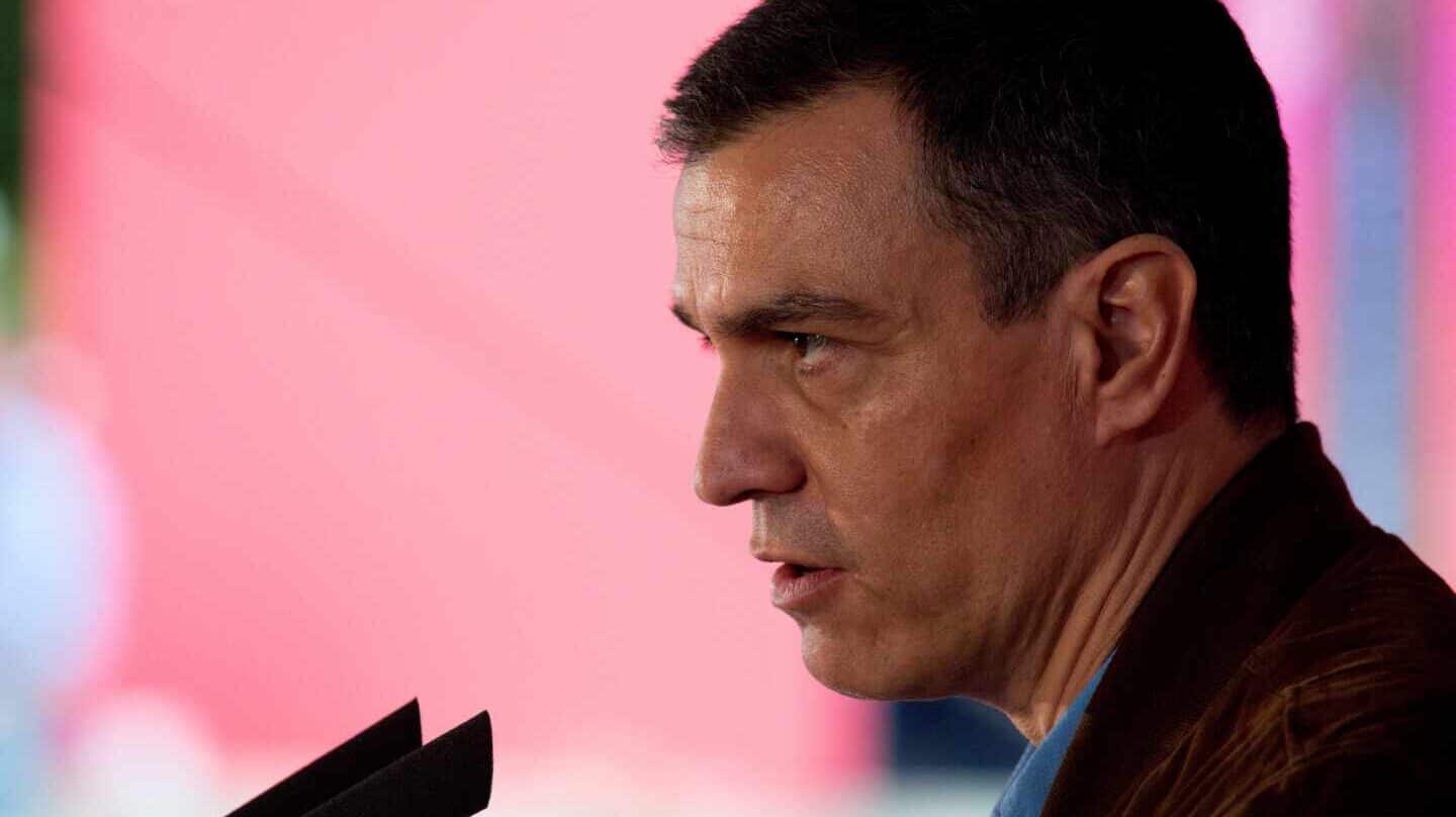 Pedro Sánchez, este fin de semana, durante un mitin en Galicia.