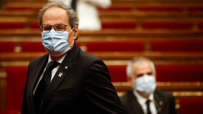 Quim Torra, en el Parlament.