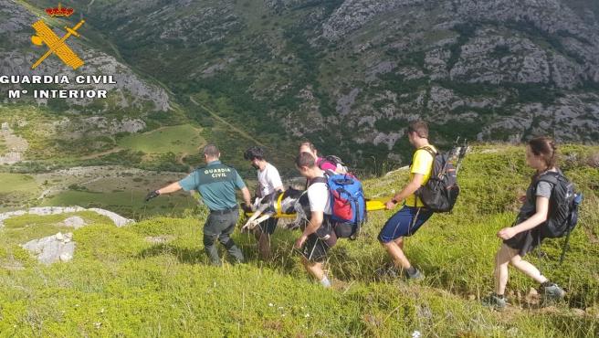 Rescatado un perro en el Espigüete (Palencia) tras romperse las patas traseras