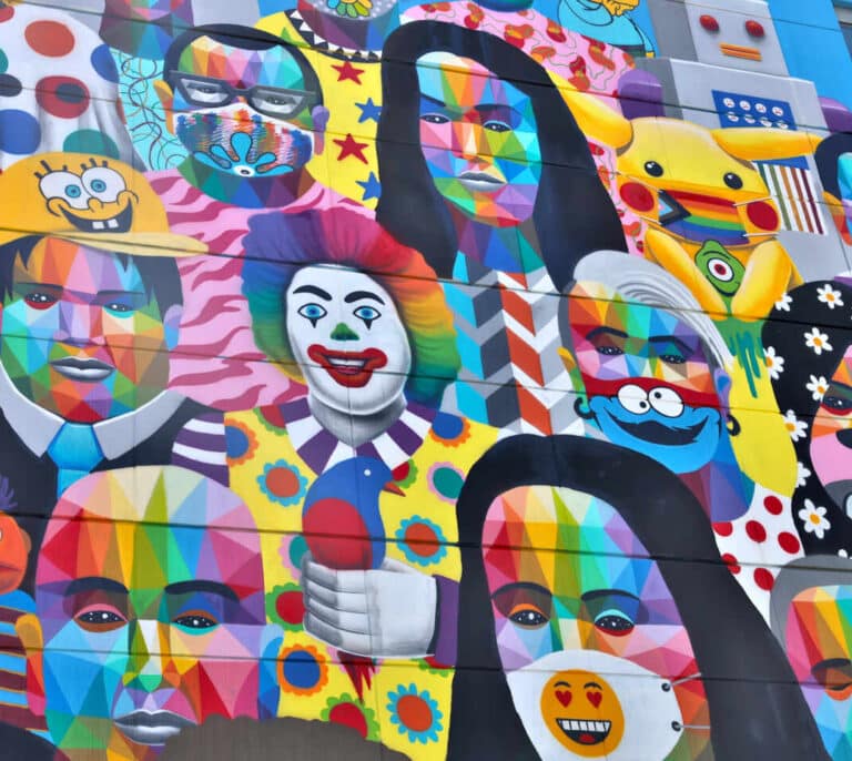 El mural de la "diversidad" de Fuenlabrada: George Floyd, Pikachu y Ralph Wiggum