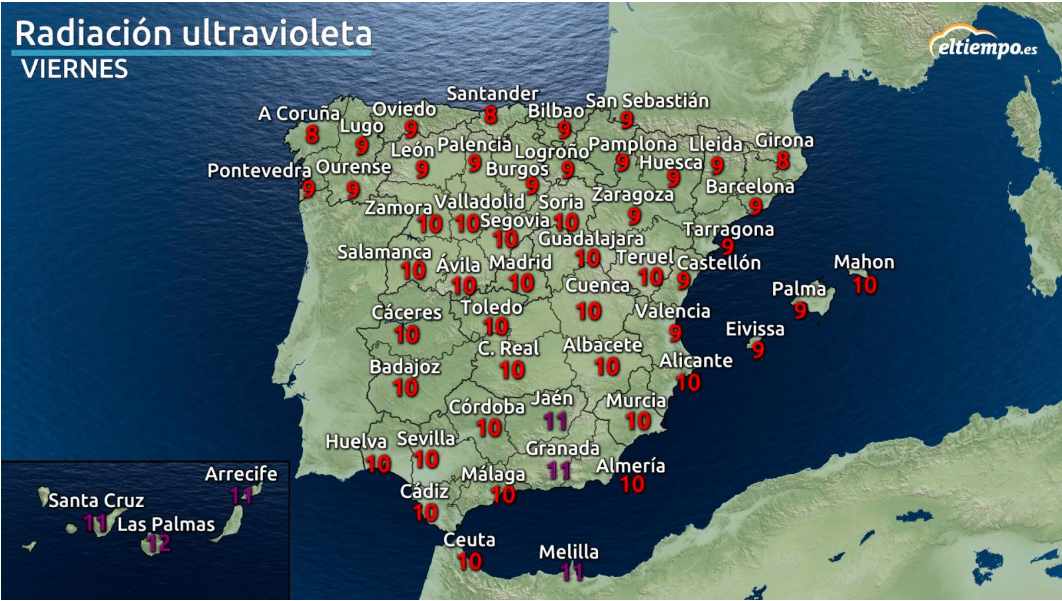 Calor y radiación ultravioleta muy alta para el inicio de verano