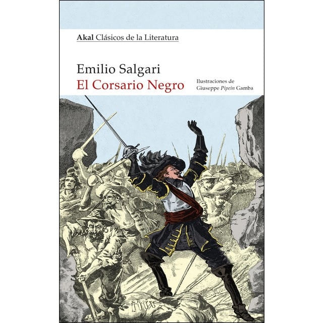 Portada del libro "El corsario Negro" de Emilio Salgari