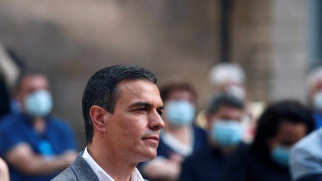 El presidente del Gobierno, Pedro Sánchez, en un acto electoral en Vitoria (País Vasco), este jueves.