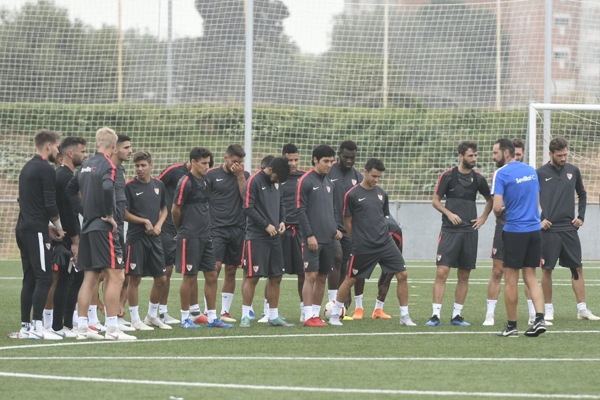 Entrenamiento del Sevilla FC.