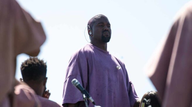 Kanye West durante una actuación en Coachella