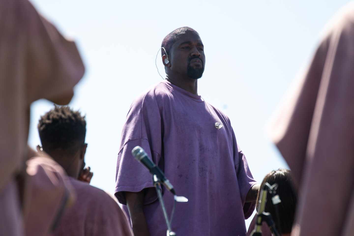 Kanye West durante una actuación en Coachella