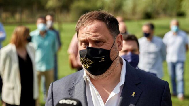 Oriol Junqueras se reúne con su partido en Santa Coloma de Farnes.
