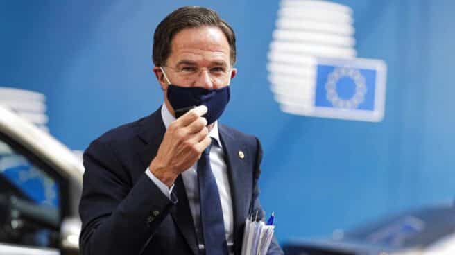Mark Rutte, primer ministro de Países Bajos, llega a la cuarta sesión del Consejo Europeo de julio en Bruselas.