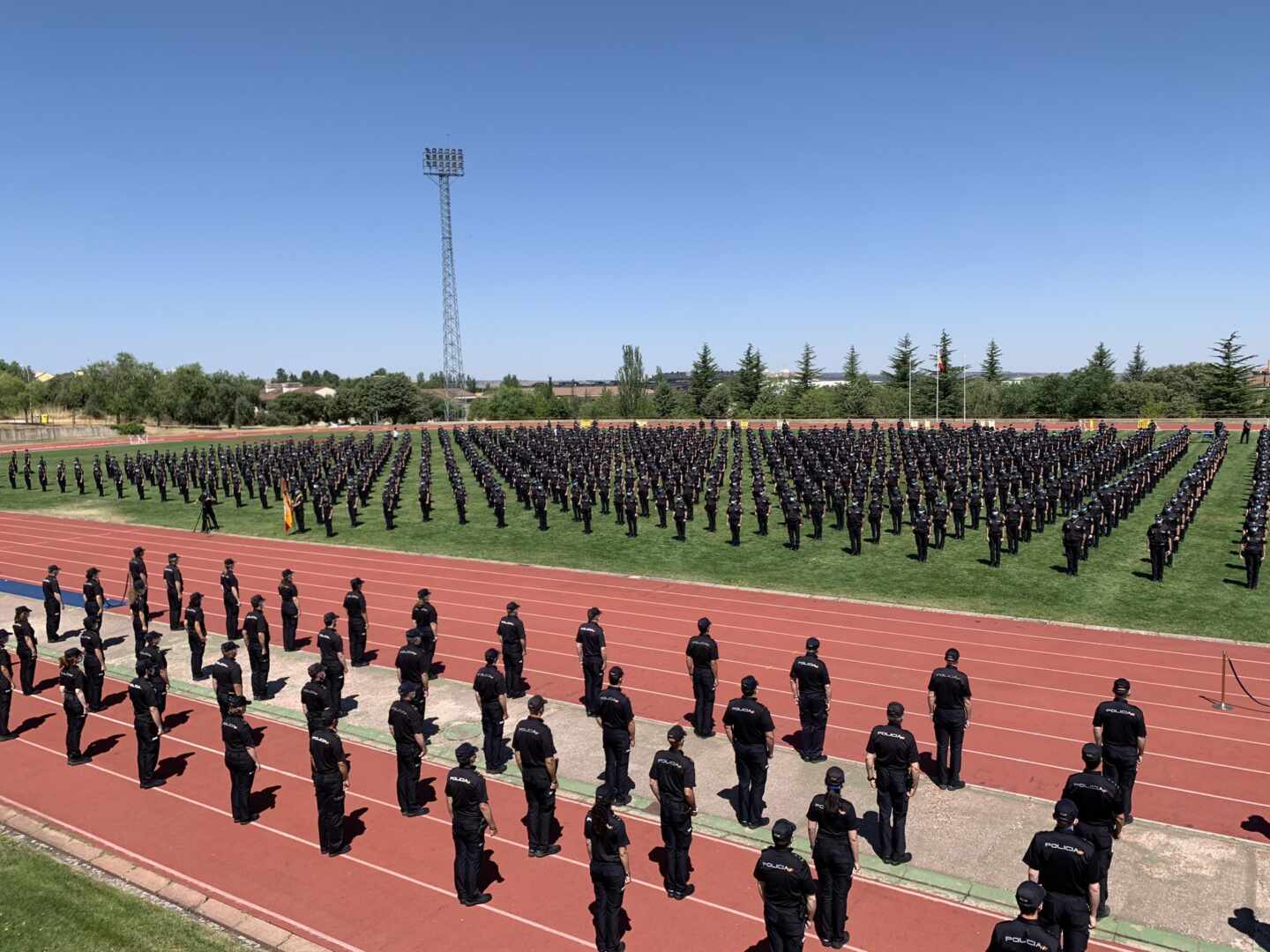 Integrantes de la última promoción de Policía, en la Escuela Nacional de Ávila.