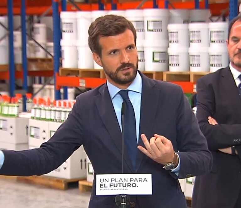 Casado advierte de que votar al PNV es "apuntalar durante años" a Sánchez e Iglesias