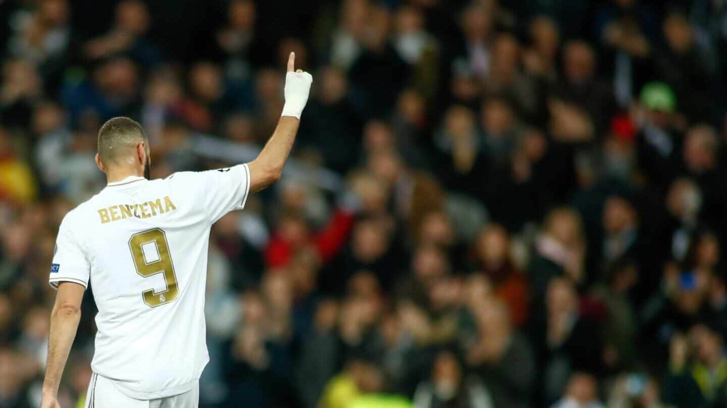 Benzema celebra esta temporada un gol ante el Galatasaray en la fase de grupos de la Liga de Campeones