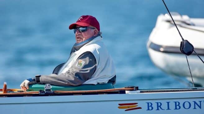 Juan Carlos I, regateando en el Europeo de Vela de barcos clásicos en 2018 Juan Carlos I, regateando en el Europeo de Vela de barcos clásicos en 2018.