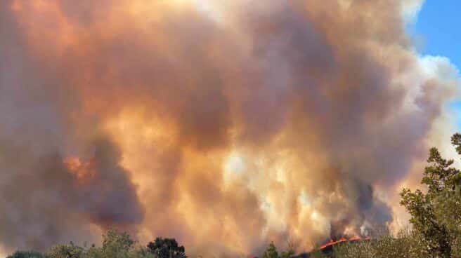 Fuego en Monterrei (Orense).