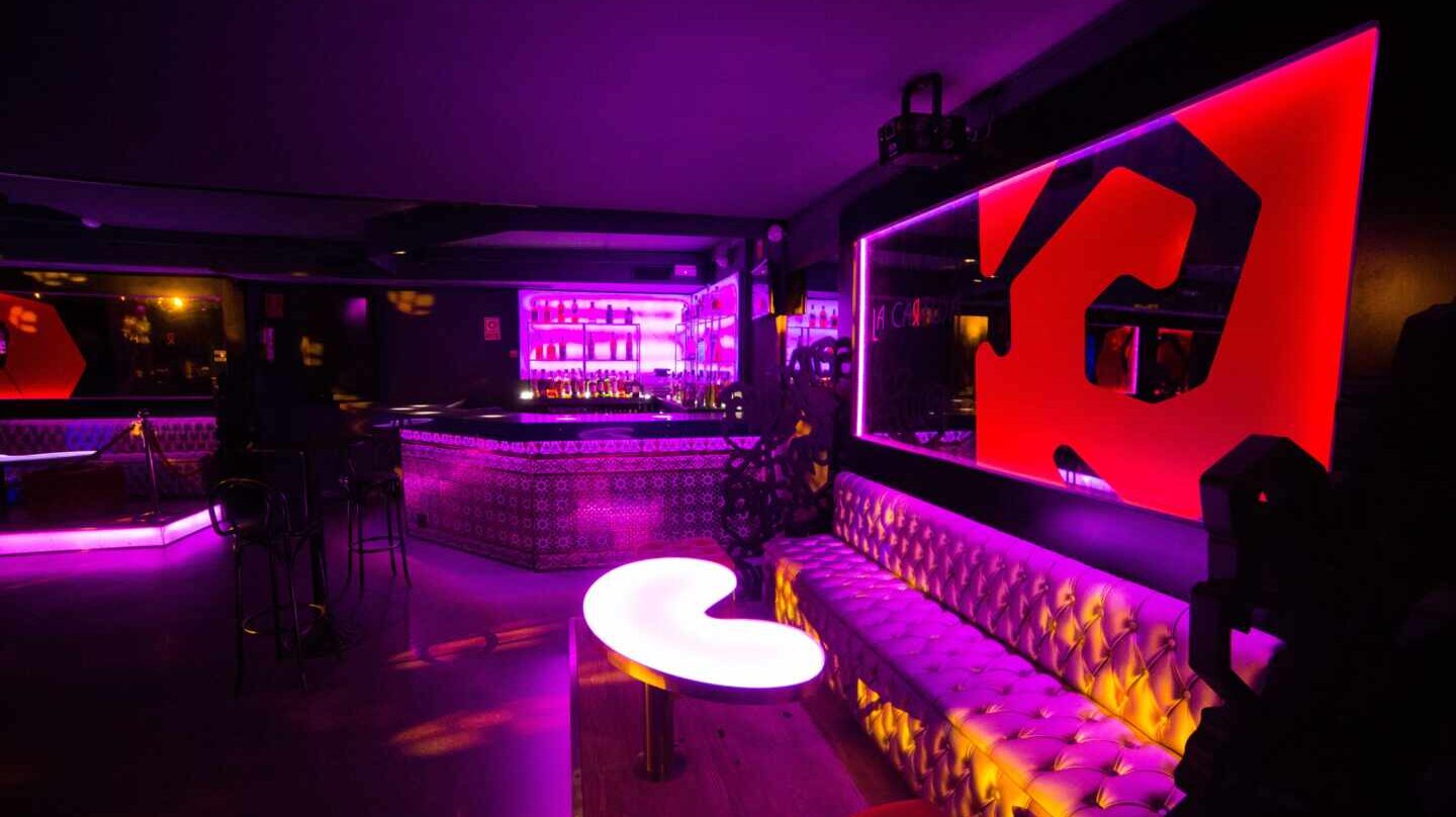 Interior de una discoteca de Madrid, vacía debido al coronavirus.