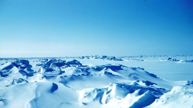 Una vista de la banquisa de Alaska. Tal vez así era toda la superficie de la Tierra durante la edad de hielo conocida como Tierra Bola de Nieve