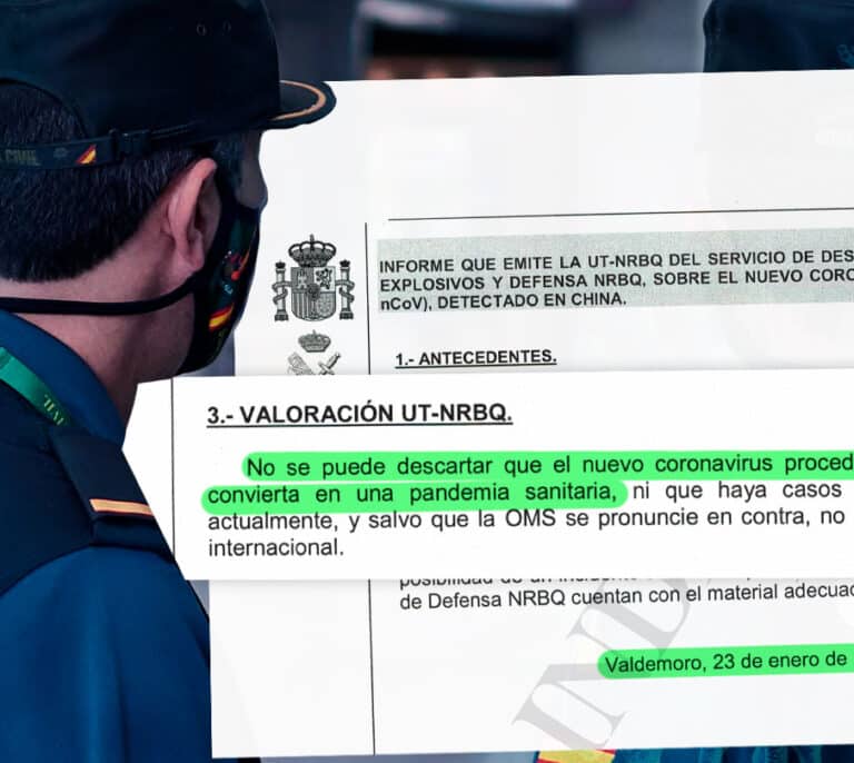 La Guardia Civil avisó ya en enero del riesgo de "pandemia sanitaria"