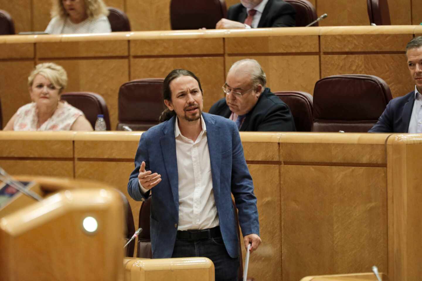 Iglesias les dice a los senadores del PP que muchos "estarían en la cárcel" si les hubieran investigado