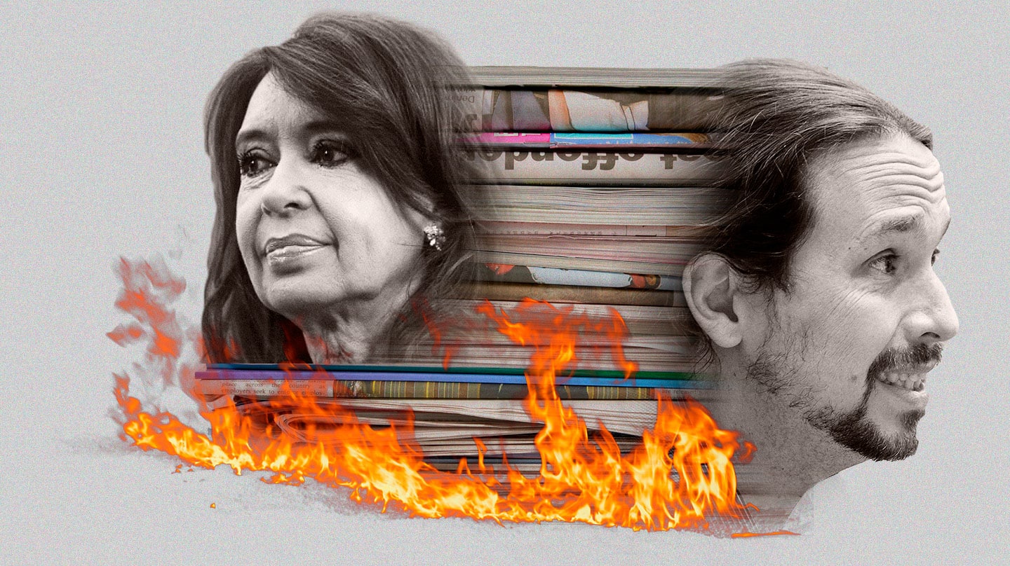 Guerra contra los medios críticos: el modelo kirchnerista que copia Podemos