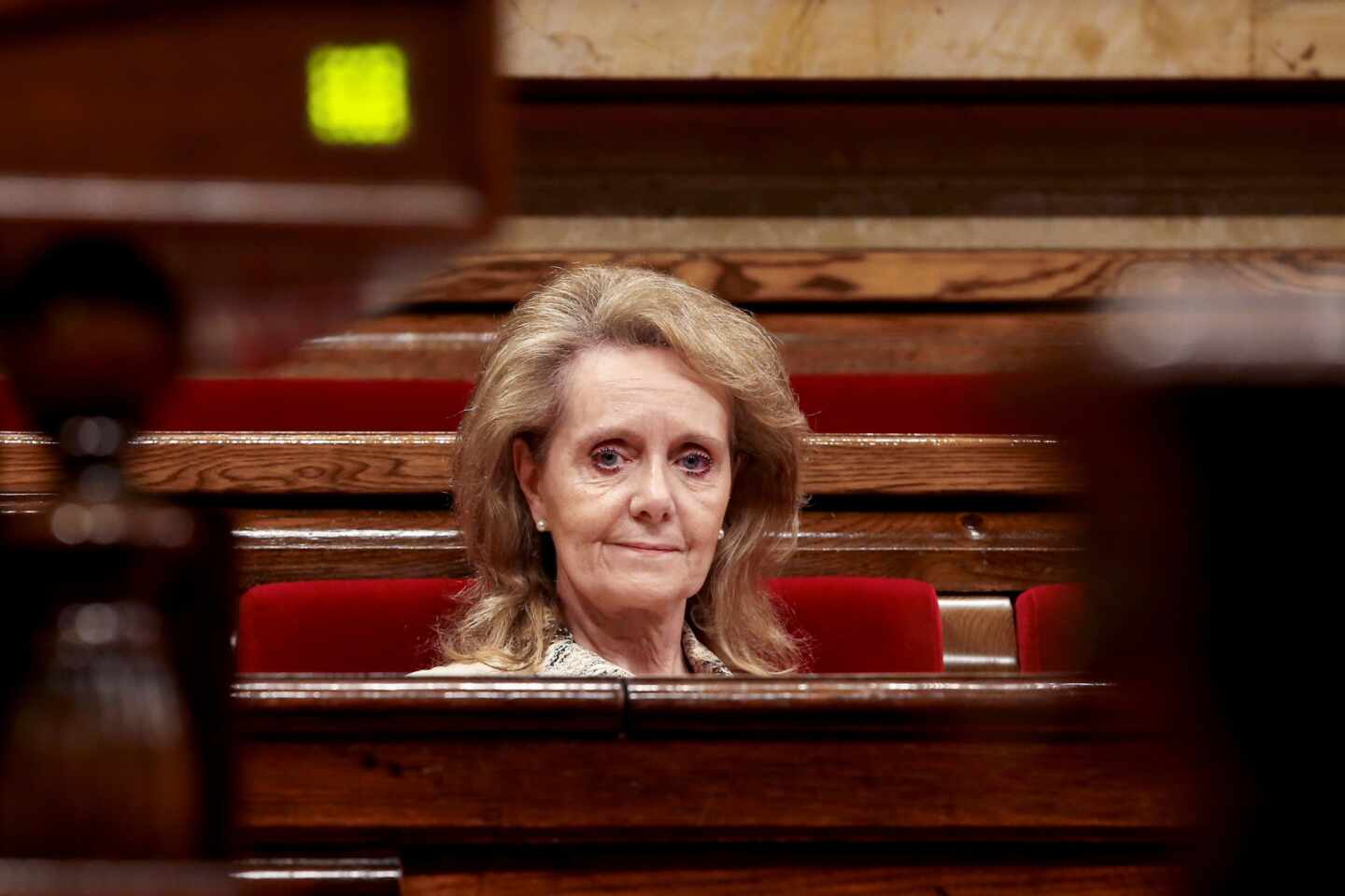 La consejera de Cultura de la Generalitat, Mariàngela Vilallonga, en el Parlament.