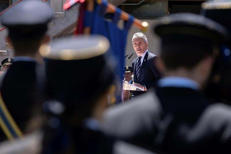 El ministro del Interior, Fernando Grande-Marlaska, en un acto oficial de la Policía Nacional.