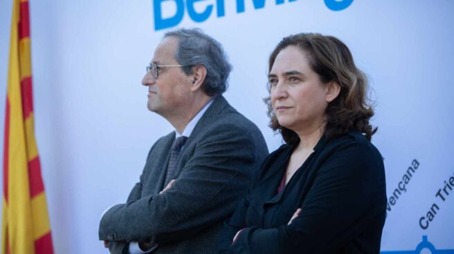 El presidente de la Generalitat, Quim Torra y la alcaldesa de Barcelona, Ada Colau