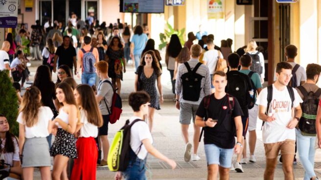 Estudiantes en la Universidad Pablo de Olavide.